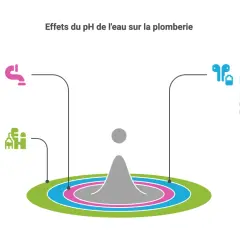 L'eau acide corrode les tuyaux, l'eau alcaline cause des dépôts. L'eau neutre est idéale pour la plomberie. Quel est le pH de l'eau ?